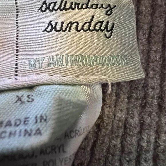 Saturday Sunday Anthropologie Shorts Womens XS Brown Ribbed Knit Lounge Cozy - Picture 3 of 8